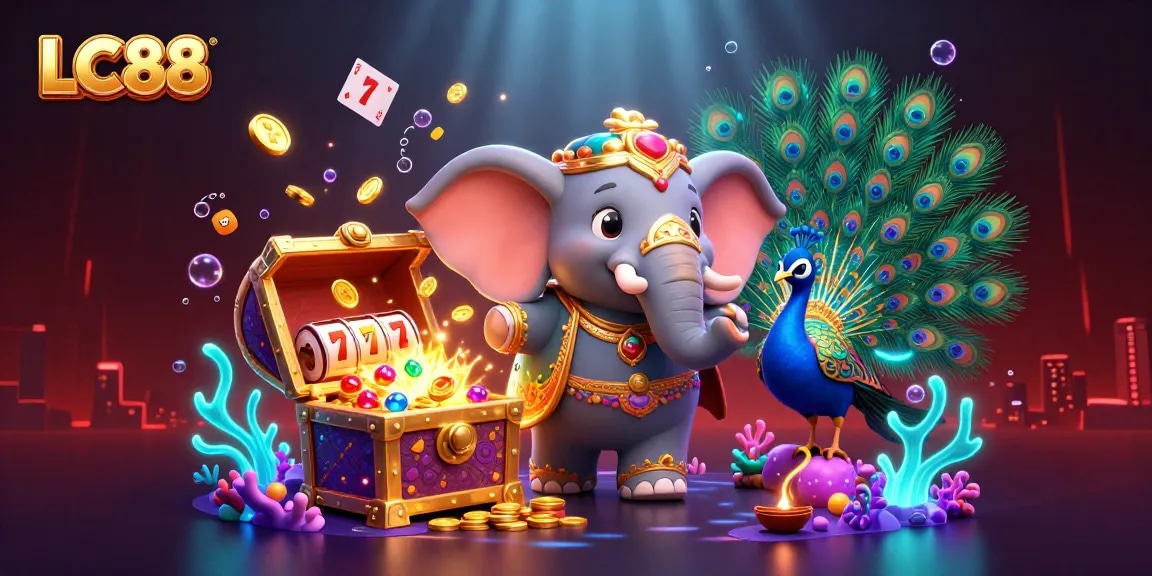 Experience thrilling gameplay at LC88 with vibrant casino elements and dynamic characters.