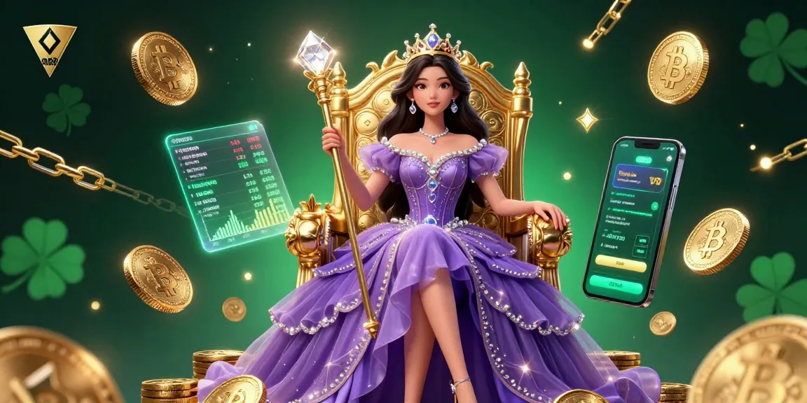 Experience excitement at cm88 with a captivating royal princess gambling scene filled with crypto elements.