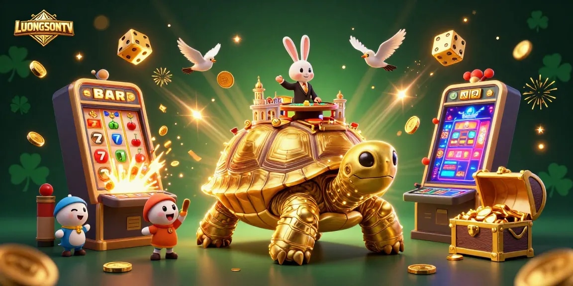 Experience the excitement of LUONGSONTV's casino atmosphere with vibrant characters and dynamic game elements.
