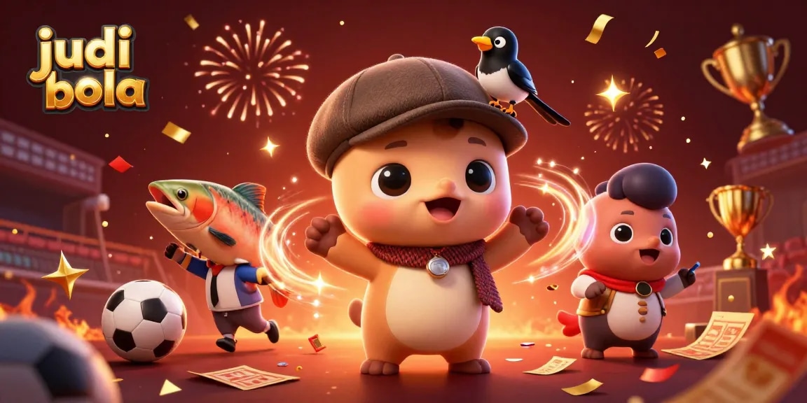 Bet on judi bola as baby Nessie and friends engage in a lively sports betting scene.