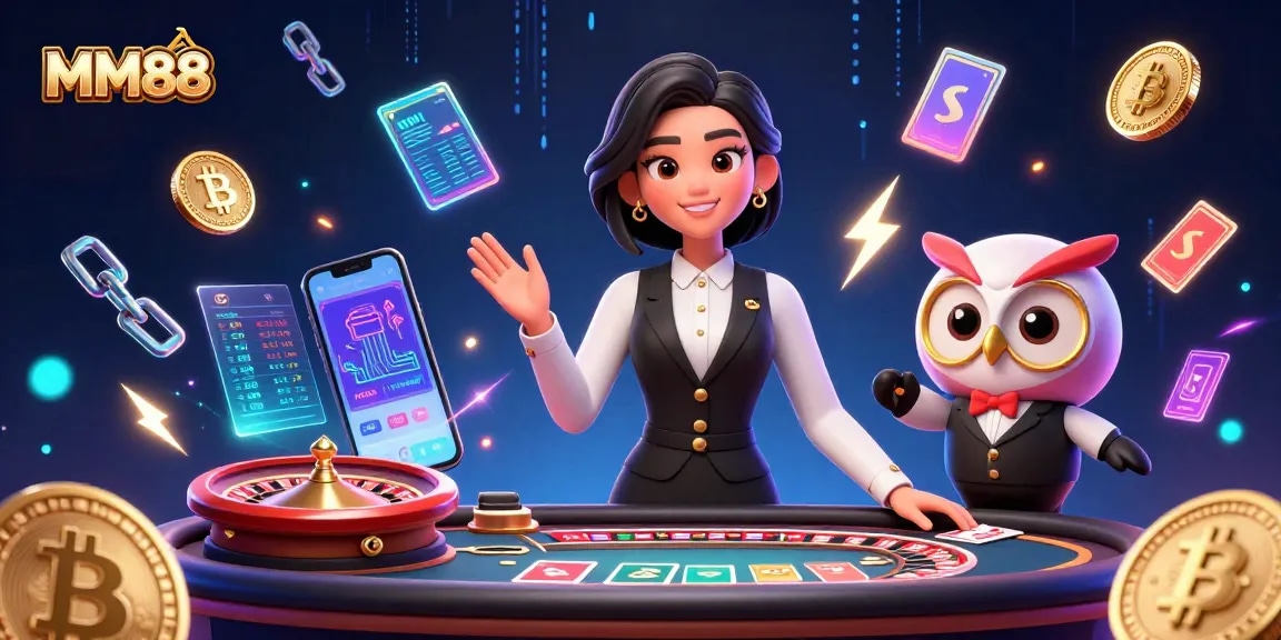 Engage in thrilling baccarat gameplay with MM88's professional dealers and vibrant casino elements