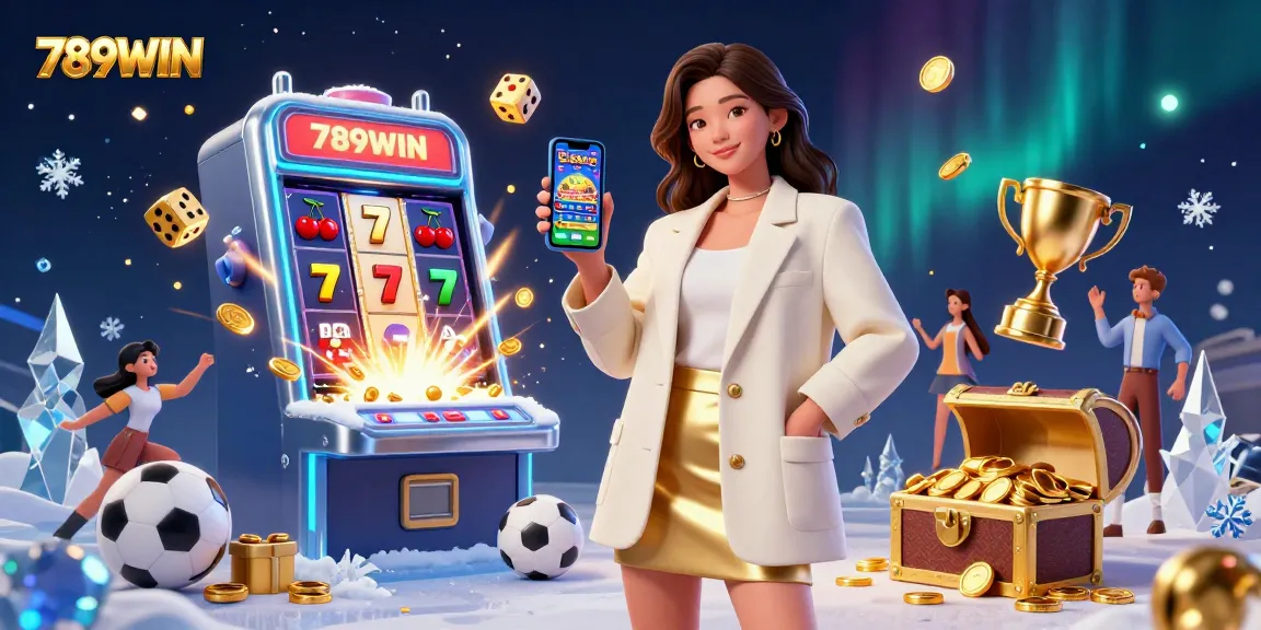 Engage in thrilling gaming with 789WIN showcasing vibrant casino elements and an exciting sports betting app.