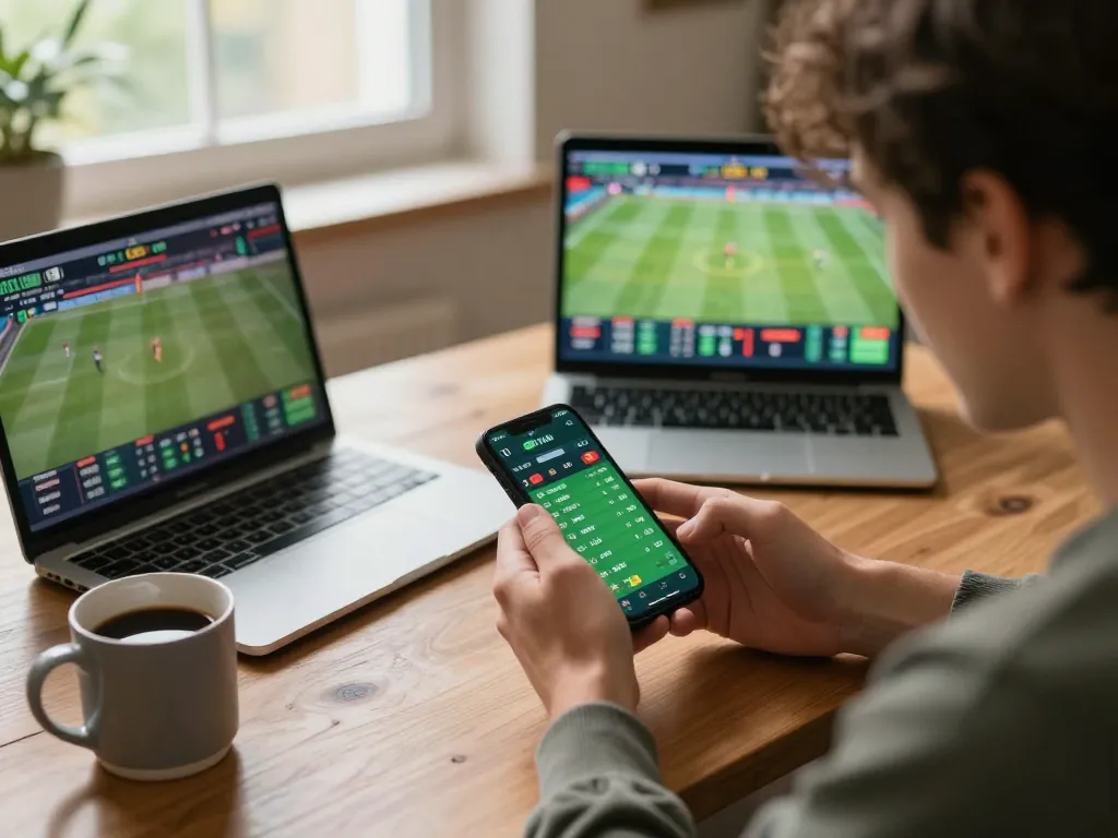 Engaging with ty le keo nha cai 5 on mobile device during live sports betting