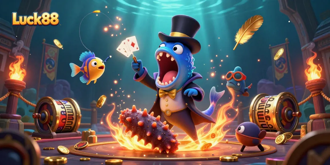 Engage with the Luck88 online casino magic act featuring vibrant characters and exciting gaming elements.