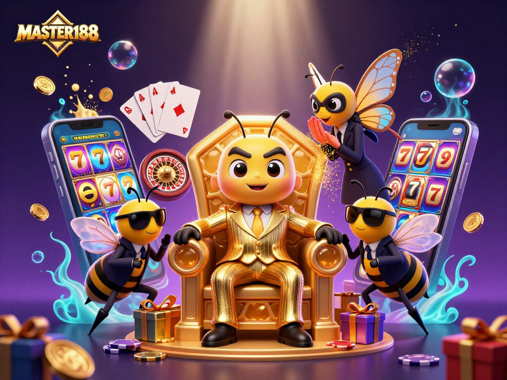 Engage with MASTER188's exhilarating slot games as vibrant characters lead the action.