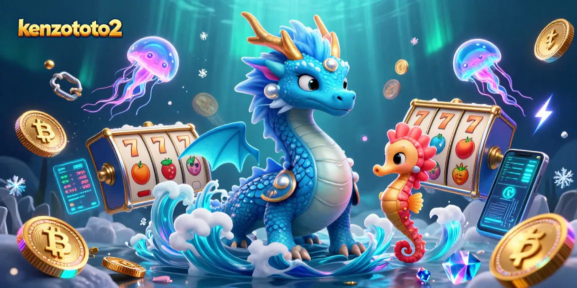 Mainkan kenzototo2 dengan slot yang menarik dan simbol keberuntungan dalam ilustrasi 3D yang vibrant.