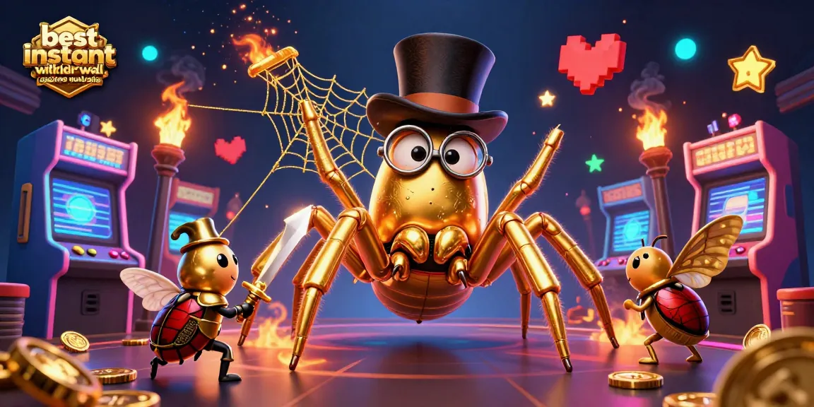 Experience the thrill at the best instant withdrawal casinos Australia with vibrant gaming action and characters.