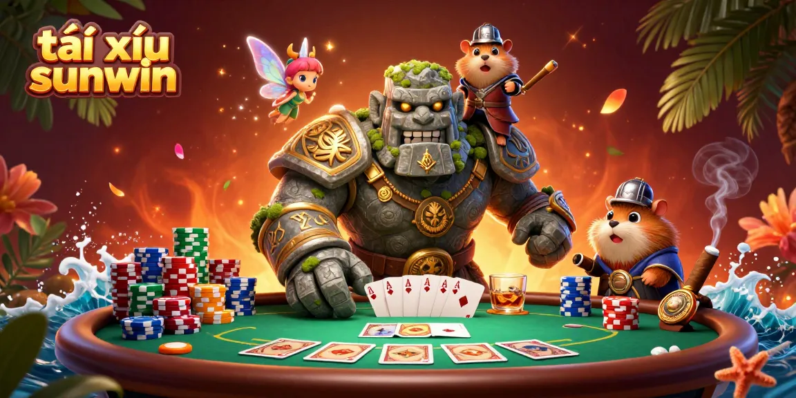 Experience the thrill of tài xỉu sunwin with vibrant casino elements and enchanting characters.
