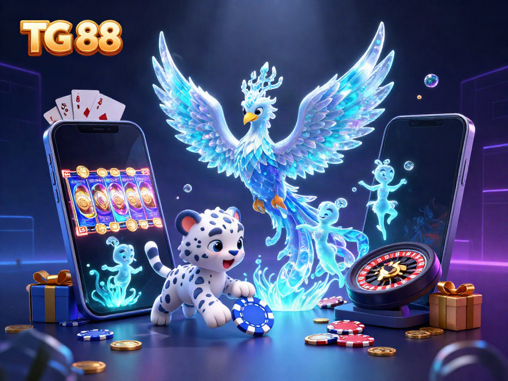 Engage in thrilling gameplay with TG 88 as the ice phoenix, snow leopard, and ice sprites light up the gambling experience.
