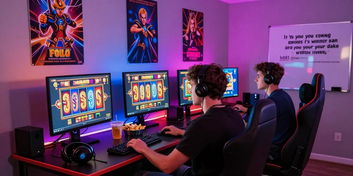 Intense player experiencing the excitement of slot deposit 1000 in a cozy gaming room.