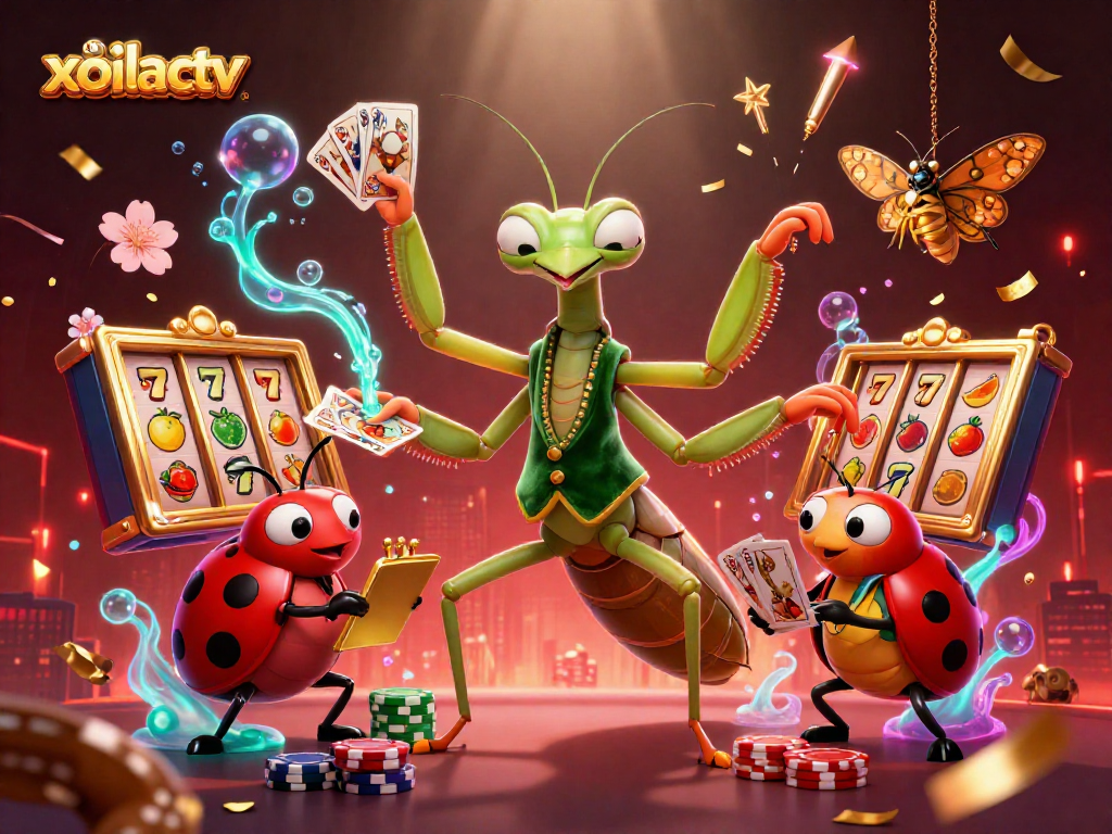 Engage with exciting gaming at xoilactv featuring a dynamic 3D casino scene.