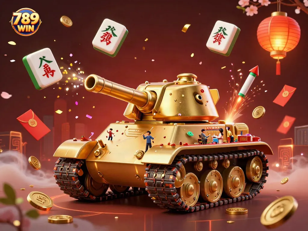 Engage with the thrilling 789 WIN experience through an ultra-detailed 3D casino scene with vibrant gaming elements.
