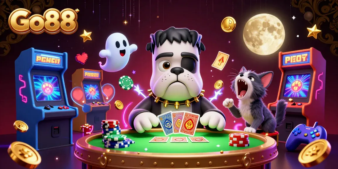 Go88 offers thrilling card dealing with a monster, capturing the casino's vibrant spirit.