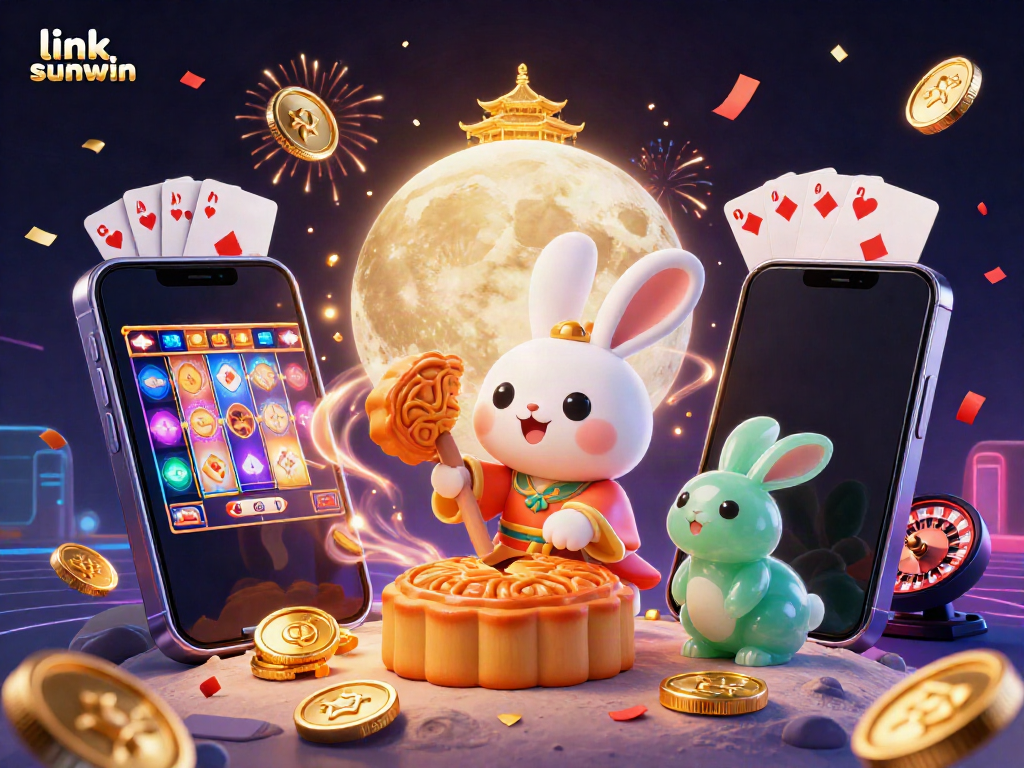 Engage in exciting gaming with the link sunwin illustration showing vibrant casino elements and characters.