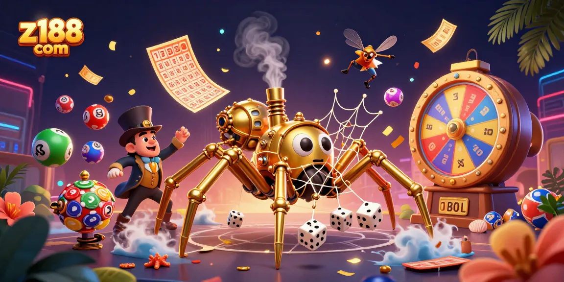 Experience thrilling gameplay at z188 com with vibrant lottery elements and stunning 3D illustration.