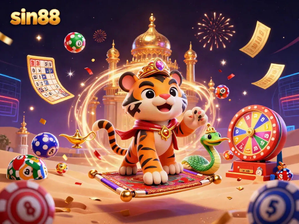 Experience thrilling gaming excitement with sin88, featuring vibrant characters and dynamic casino elements.