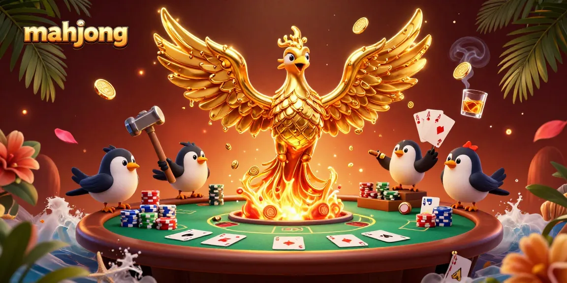 Engage in exciting mahjong gameplay surrounded by vibrant casino elements, showcasing an energetic scene.