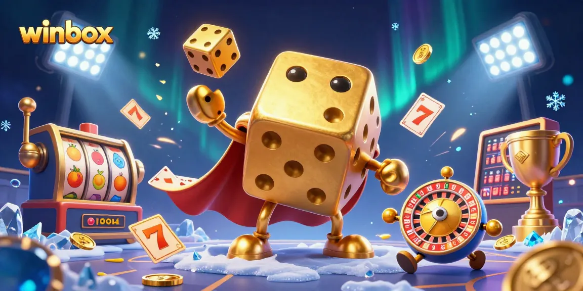 Experience the thrill of winbox gaming with vibrant slots, dazzling dice, and rich bonuses in this dynamic casino scene.