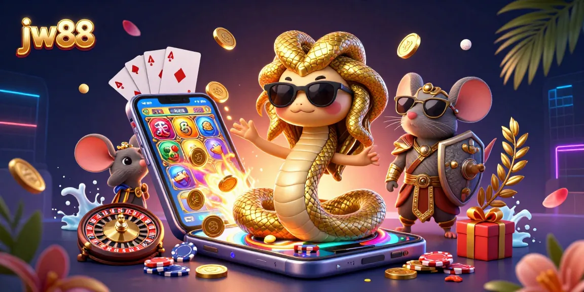 Spin your way to victory with jw88's thrilling slot games featuring mythical characters and vibrant decorations.