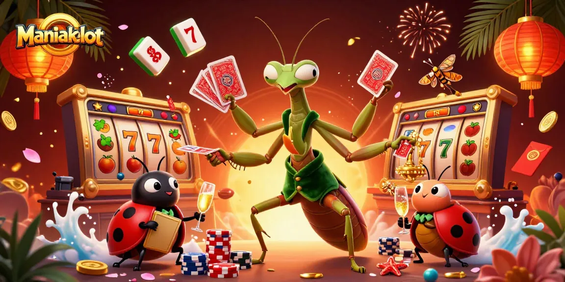 Experience the thrill of Maniakslot with a vibrant casino scene featuring dynamic gaming action.