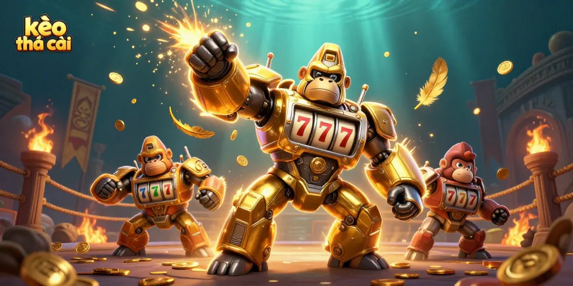 Experience thrilling action with kèo nhà cái in this vibrant casino-themed illustration.