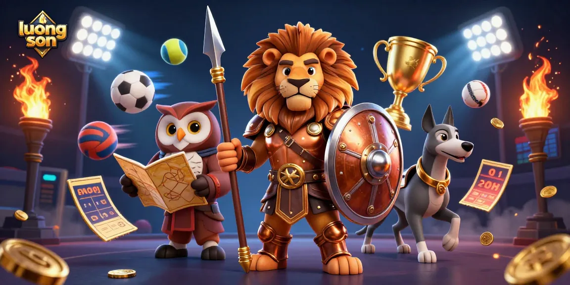 Experience thrilling matches with luong son, featuring dynamic sports betting elements in a vibrant scene.